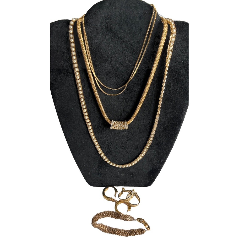 VTG Lot Signed NAPIER Costume Jewelry Earrings‎ Necklace Bracelet Glam Classy